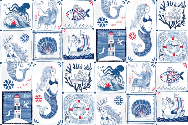 Nautical Creatures and Mermaids + Sailor Cats