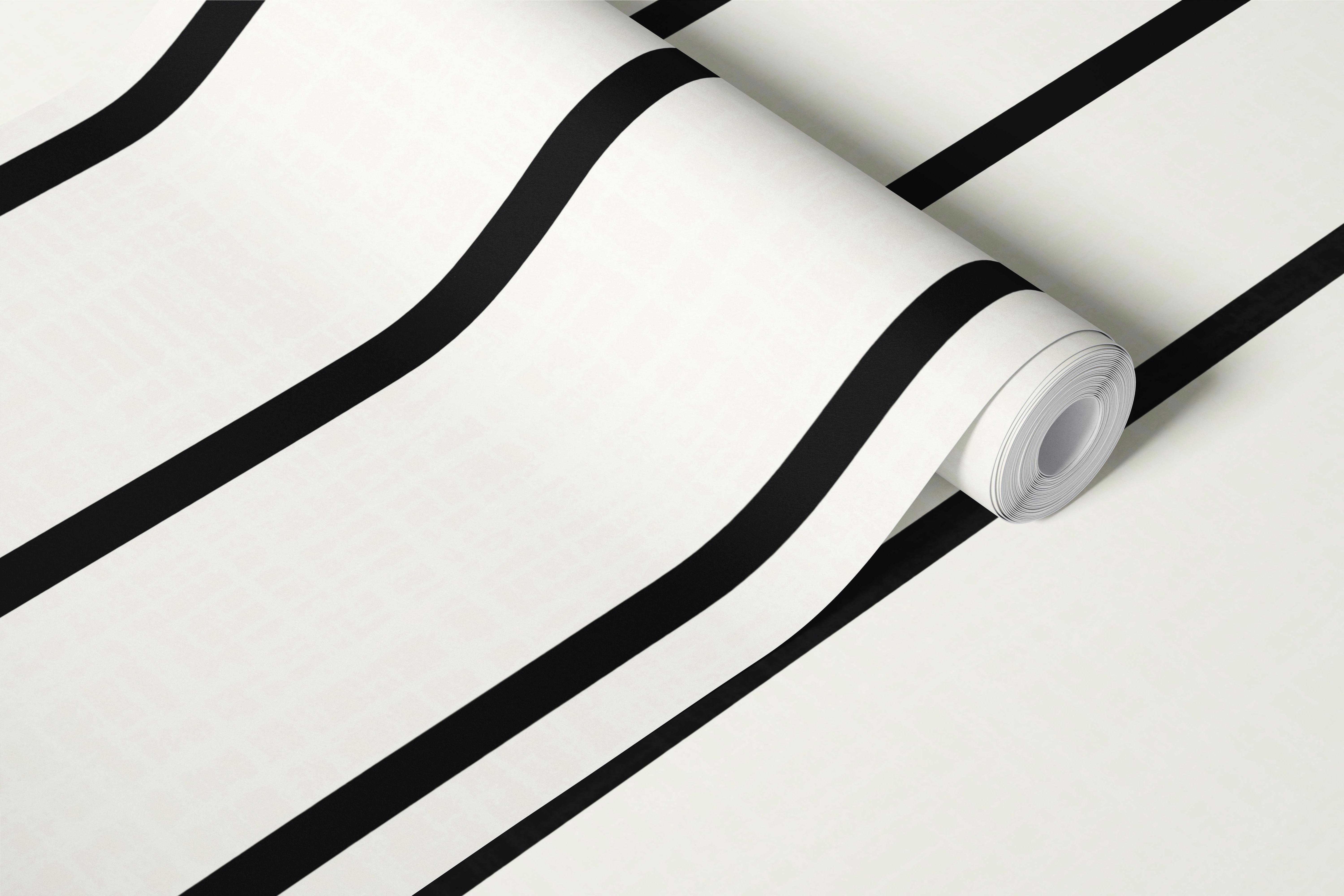 Black and white vertical striped wallpaper