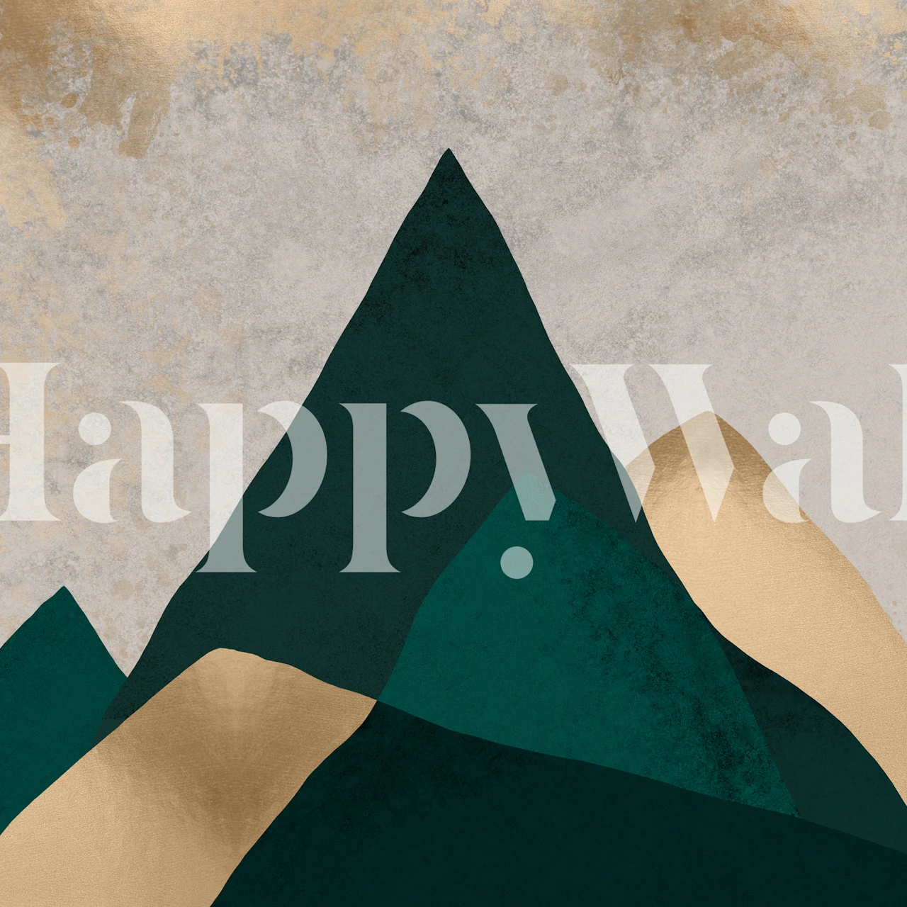 Mountains Golden wallpaper in a room setting.