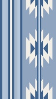 Aztec Inspired Blue Stripe carta da parati