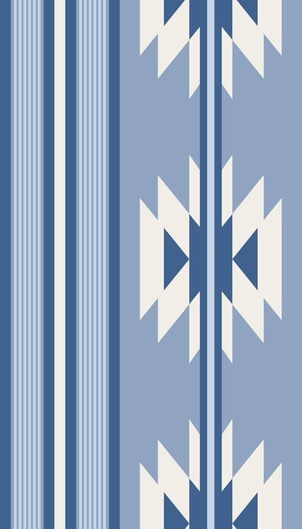 Aztec Inspired Blue Stripe