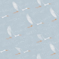 White flying birds on pastel baby blue - M wallpaper
