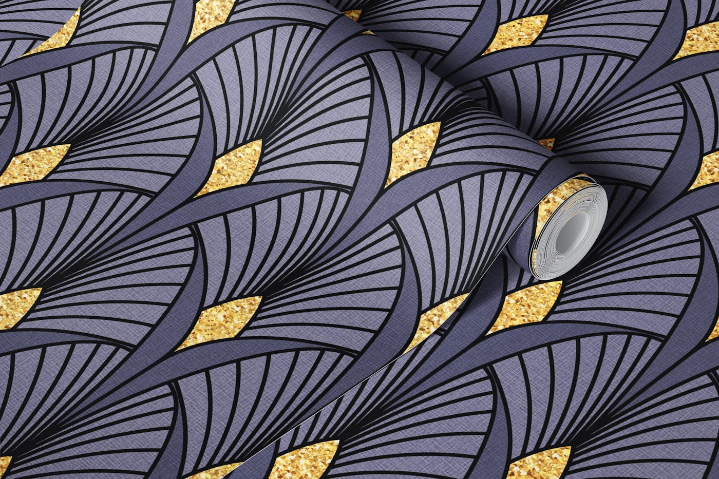 Glamorous Gold Accent wallpaper roll