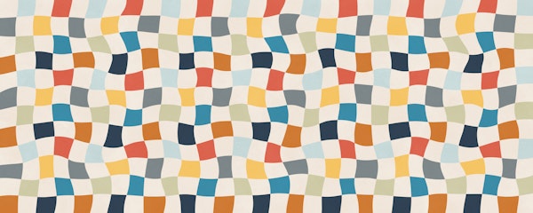 Colorful Wave Checkered Design