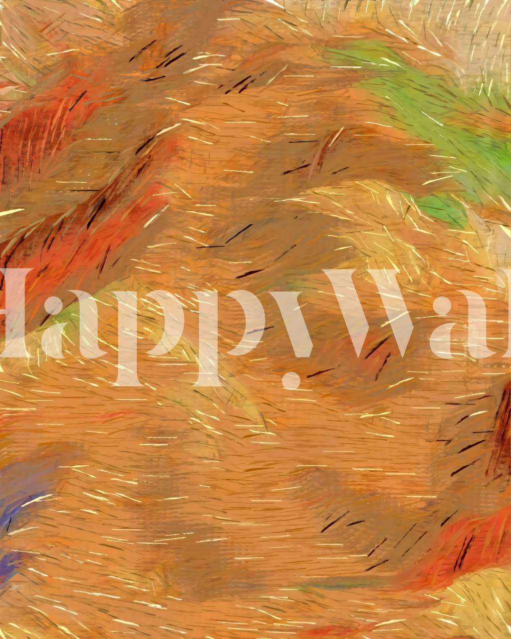 Abstract sand dunes pattern with orange and brown tones wallpaper