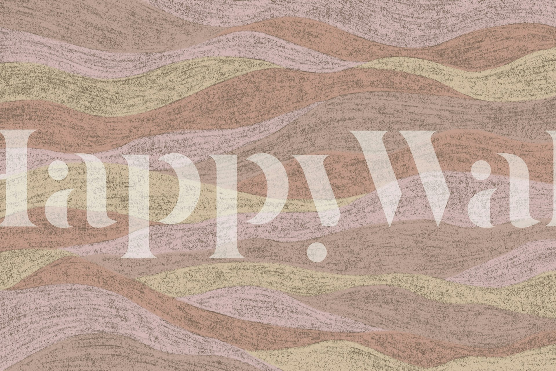 Wavy soft pattern in calm earth tones featuring beige, pink, and brown colors wallpaper