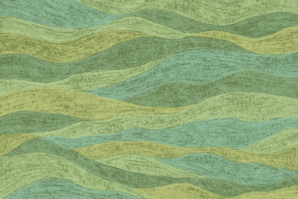 Green Landscape Mountain Waves Serene Outdoor