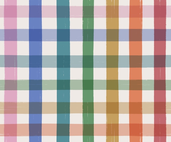 Rainbow Check Colorful Gingham Plaid