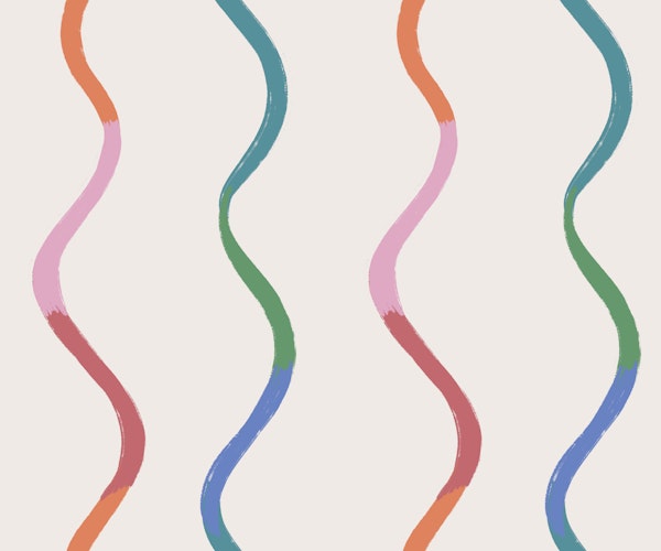 Happy Bright Rainbow Wave Vertical Stripes