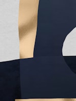 Geometric Golden and Blue tapete