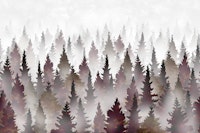 Mystical Pine Forest brown tapet