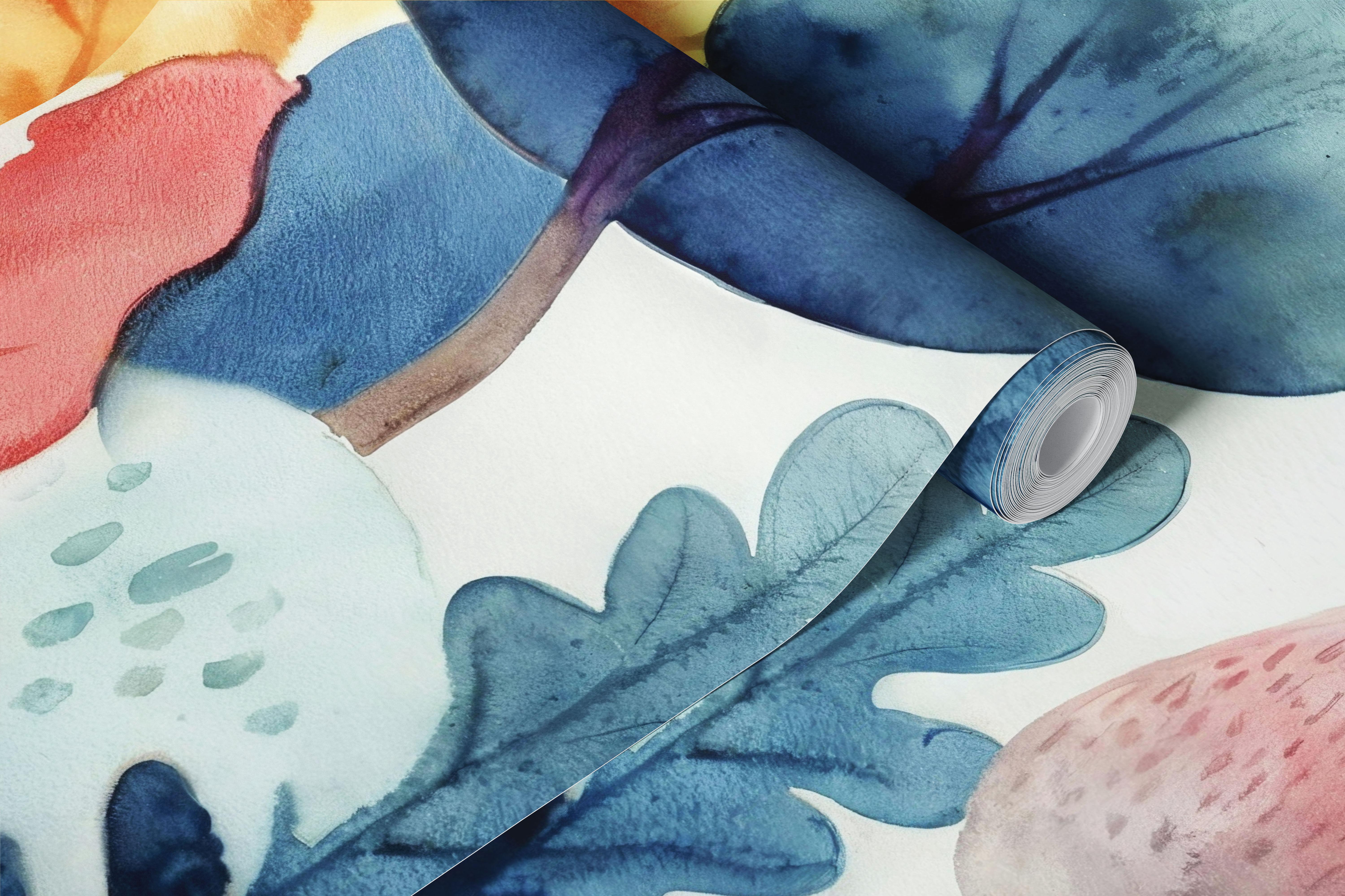 Rainbow Forest Delight wallpaper in a room