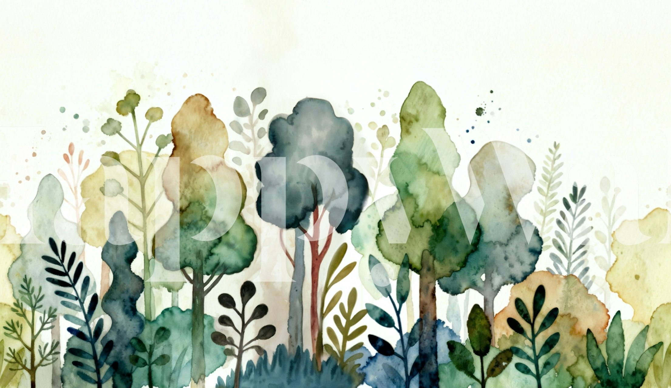 Tapeta Whimsical Forest Dreamscape v místnosti