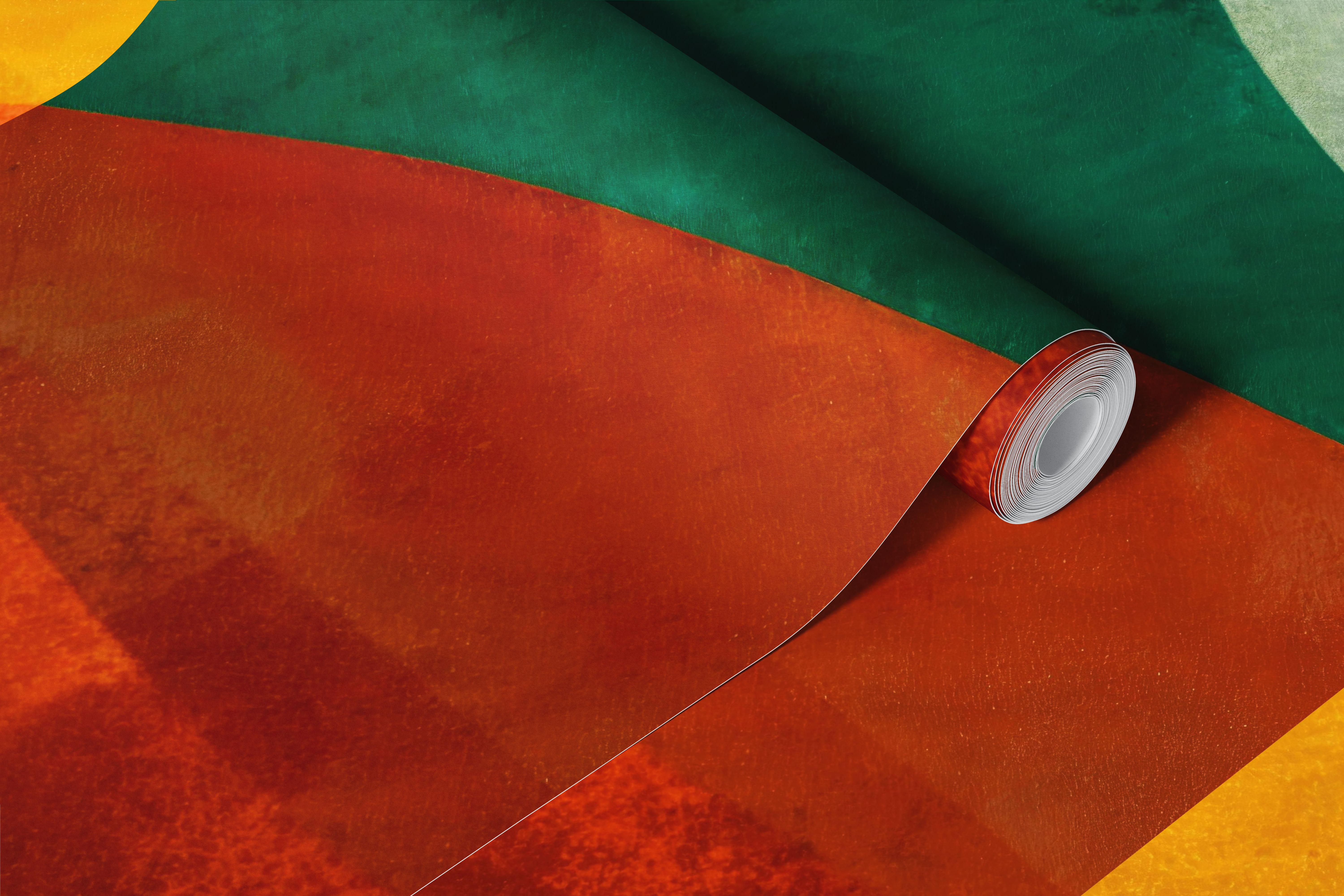 Retro Art Deco Vibes wallpaper in a stylish room