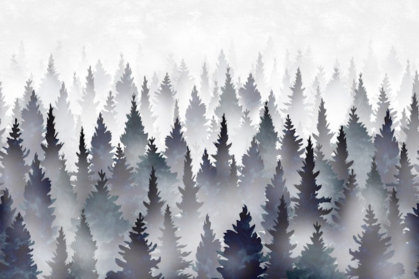 Mystical Pine Forest blue