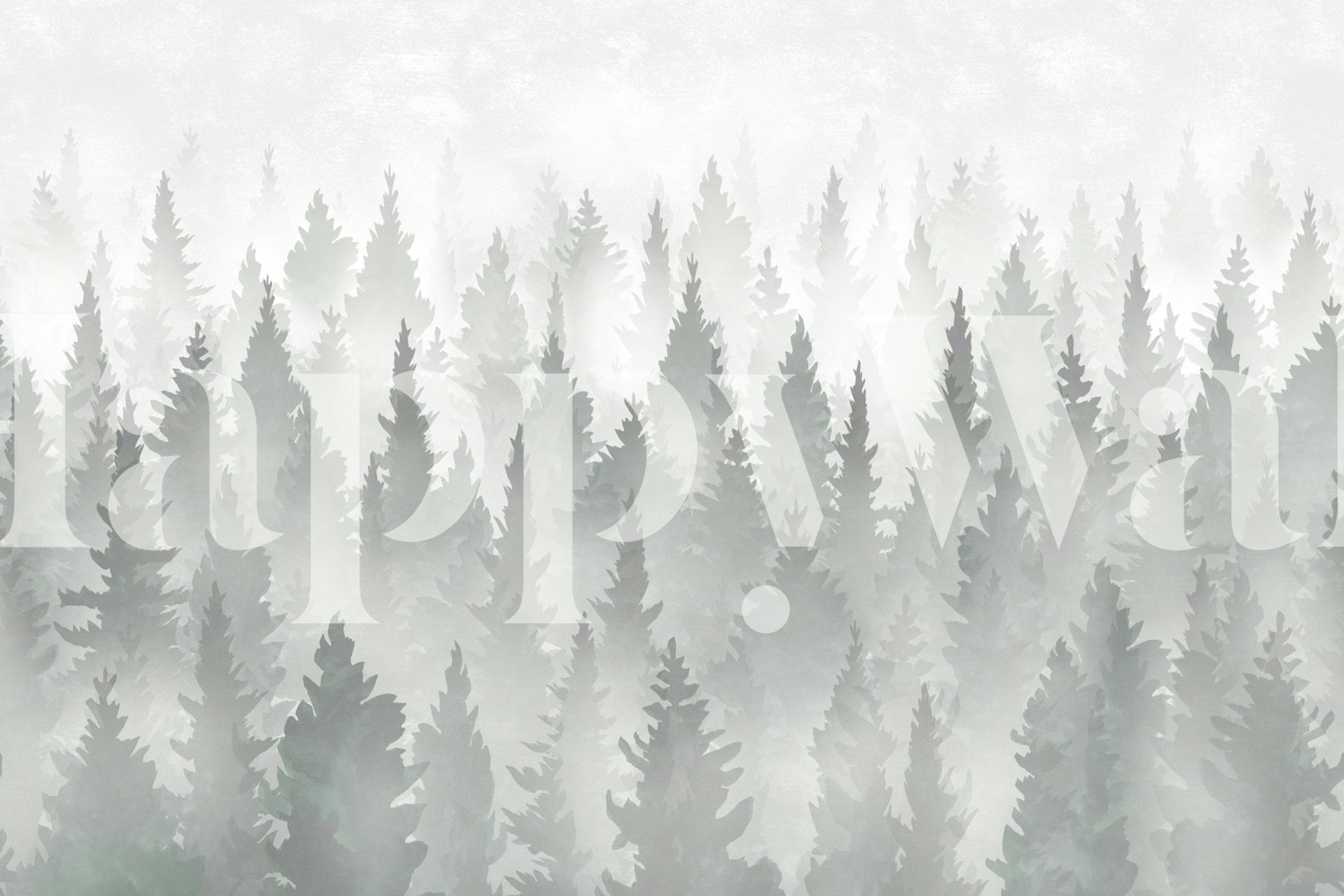 Mystical Forest Silhouette wallpaper in a room
