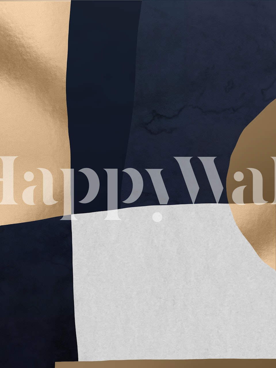 Tapeta Geometric Golden v pokoji