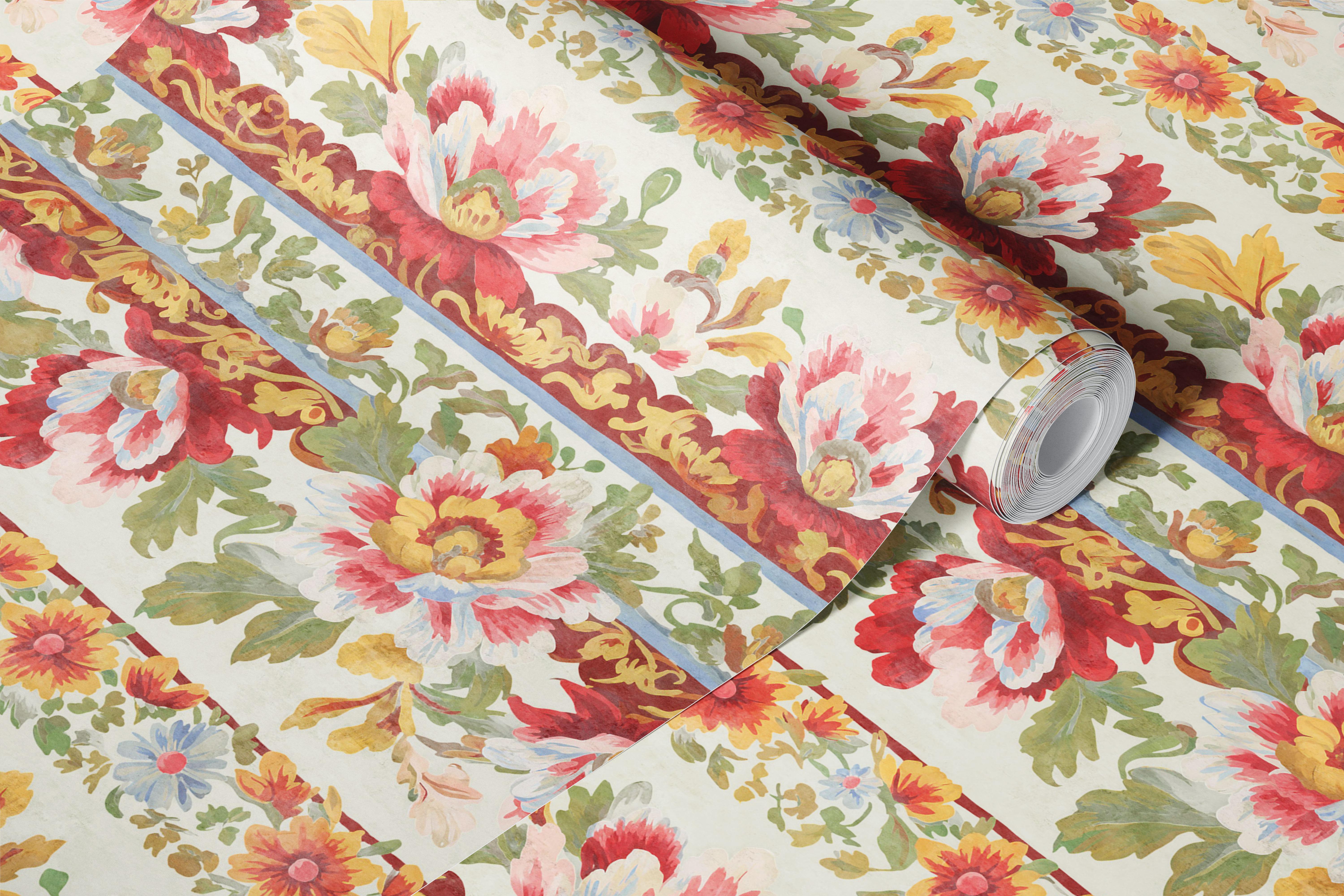 Ταπετσαρία Heritage Flower Tapestry σε ένα δωμάτιο