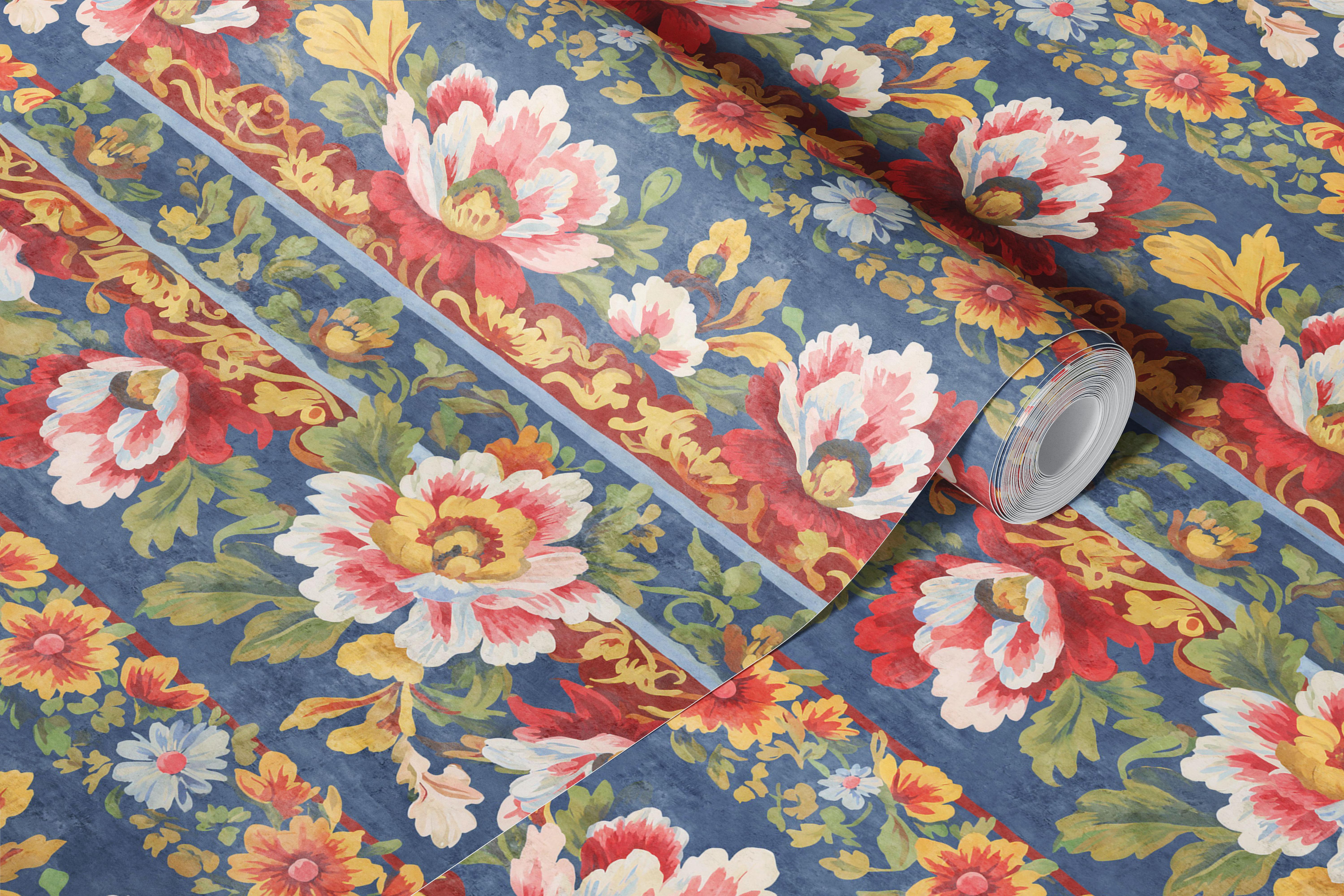 Heritage Flower Tapestry wallpaper in a room