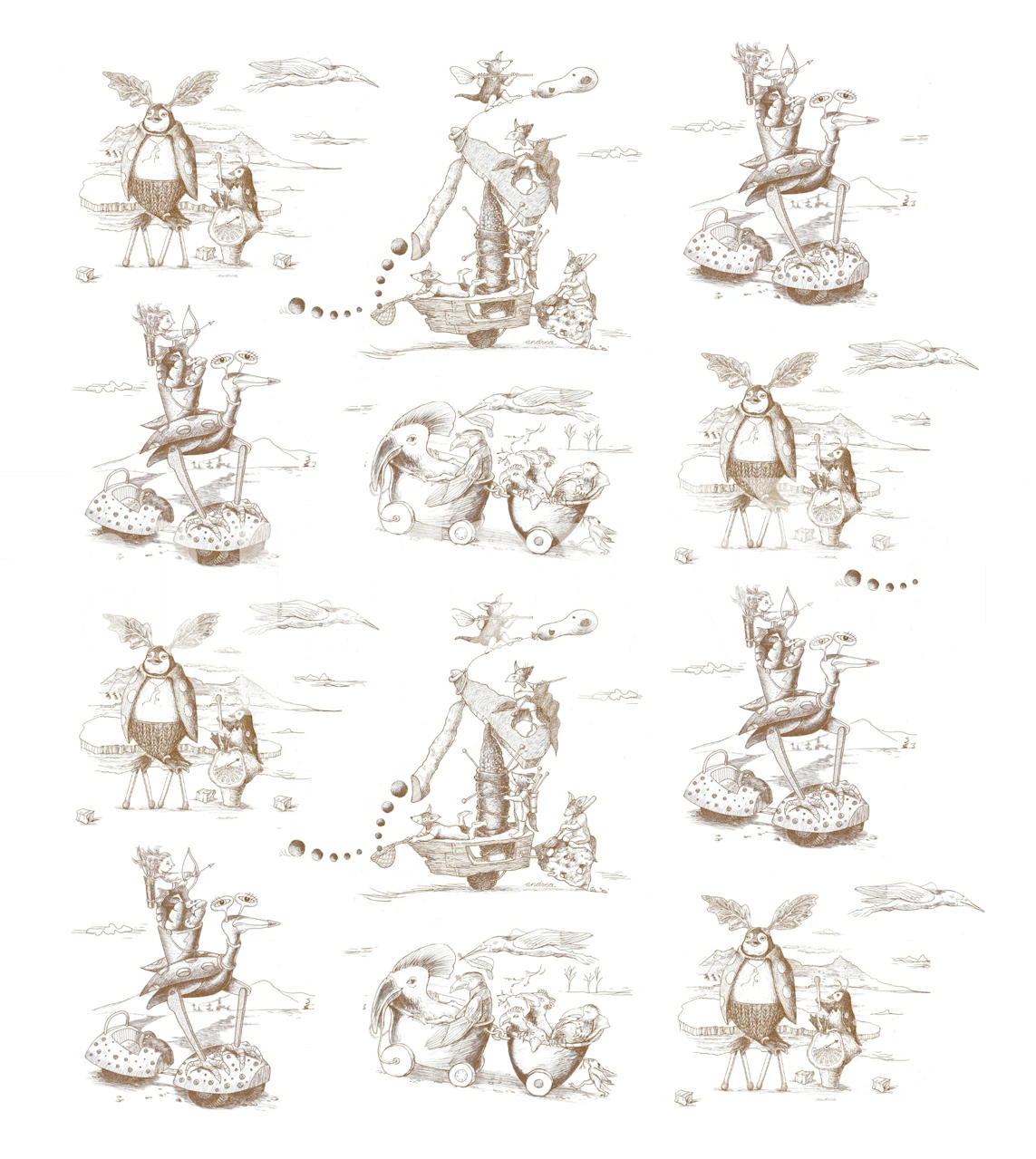 Enchanted Safari Tales wallpaper in a room