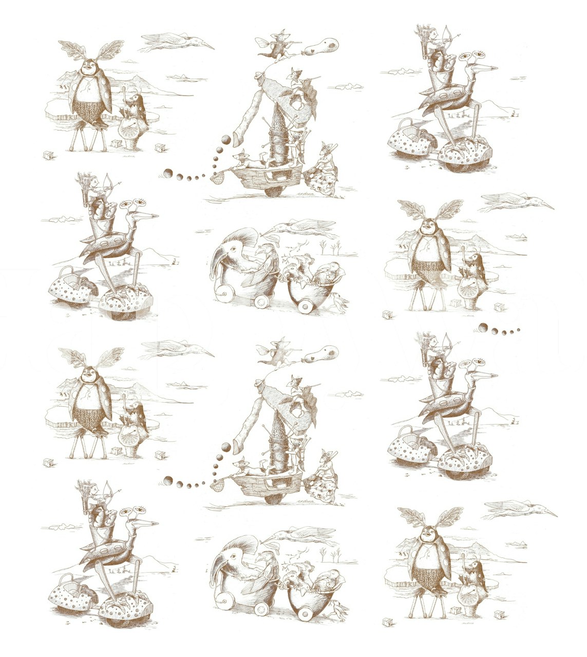 Enchanted Safari Tales wallpaper in a room