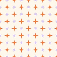 Minimal Orange and Lavander Stars Pattern ταπετσαρία
