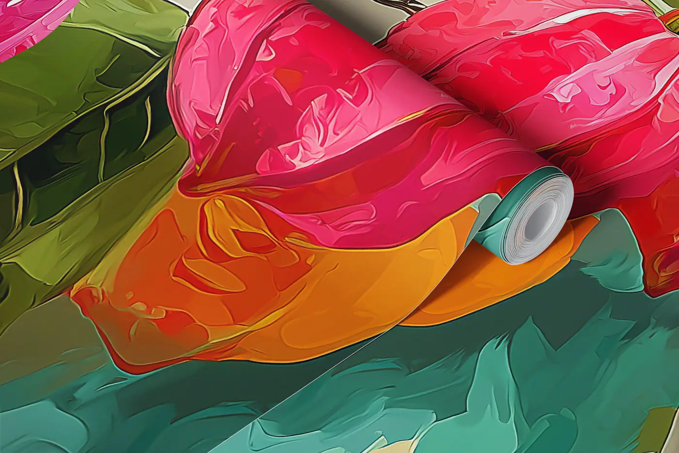 Vibrant Carambola Harvest wallpaper roll