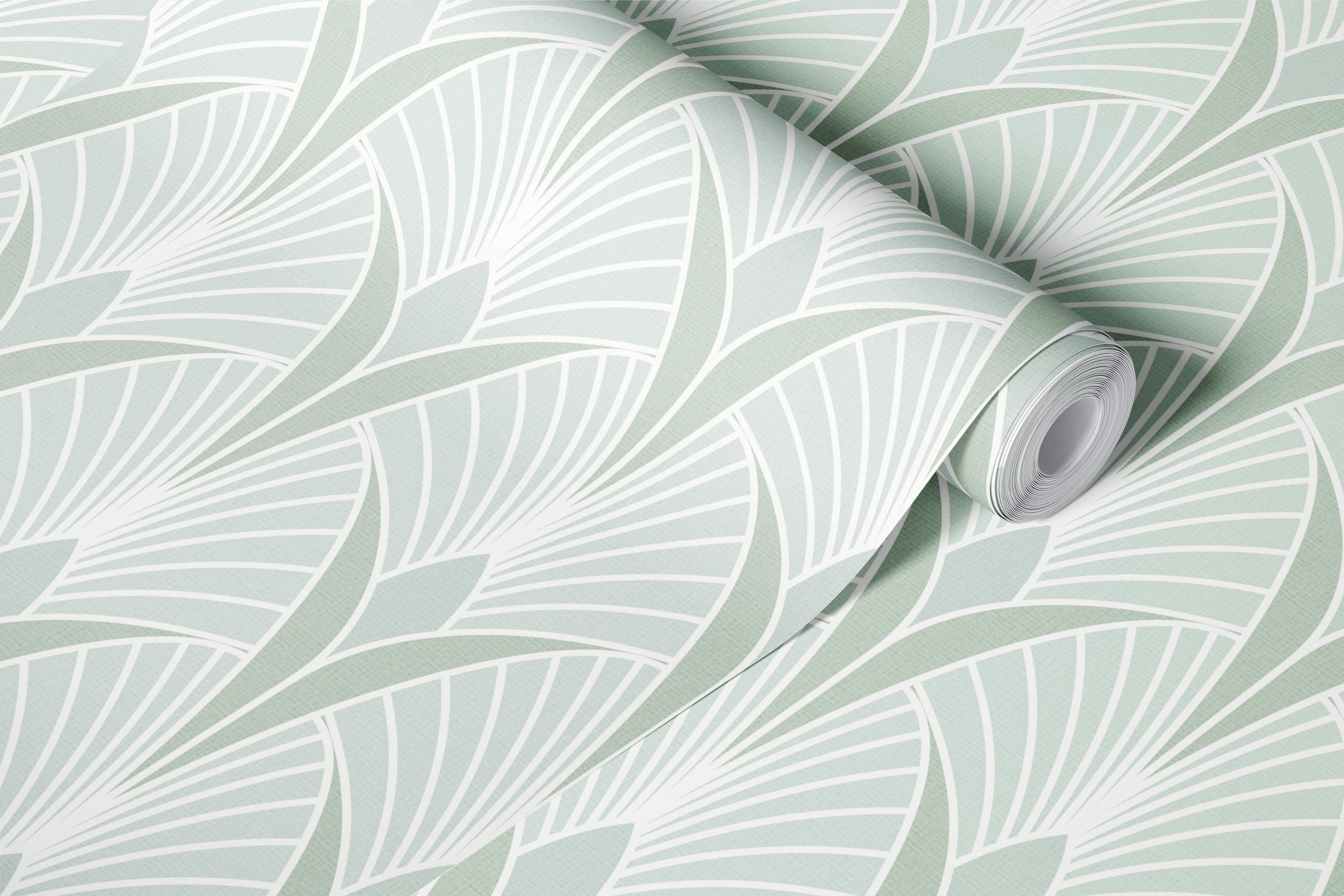 Ταπετσαρία Deco Fan-Inspired Design σε ένα δωμάτιο