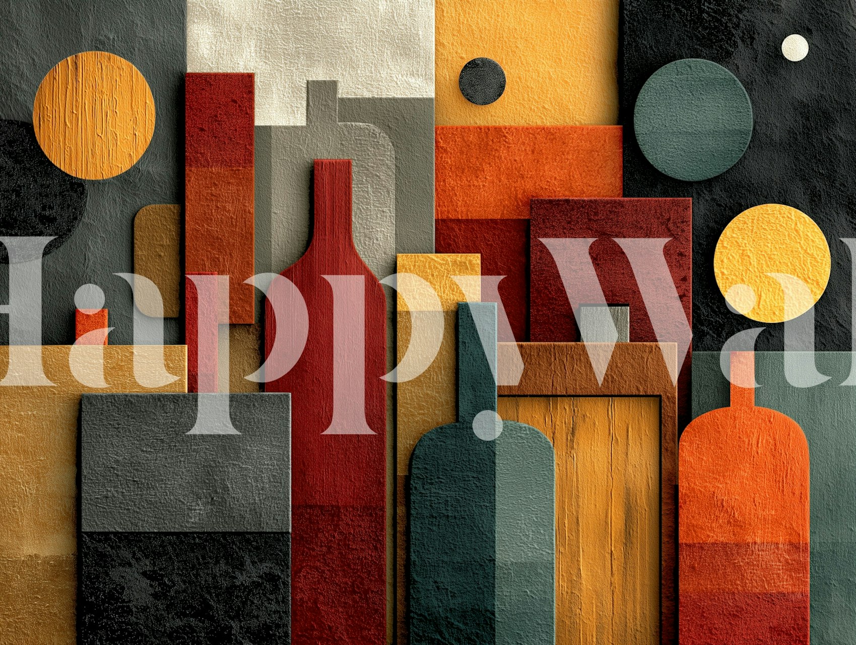 Textured Abstract Design tapetti huoneessa