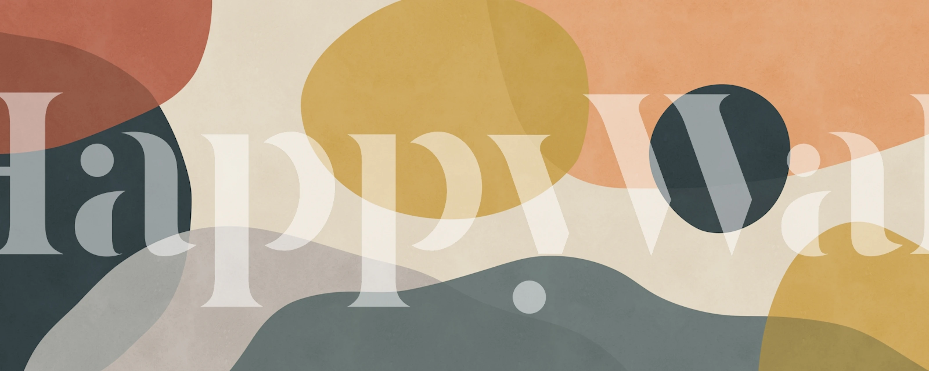 Abstract shapes in earthy tones with soft pastels wallpaper