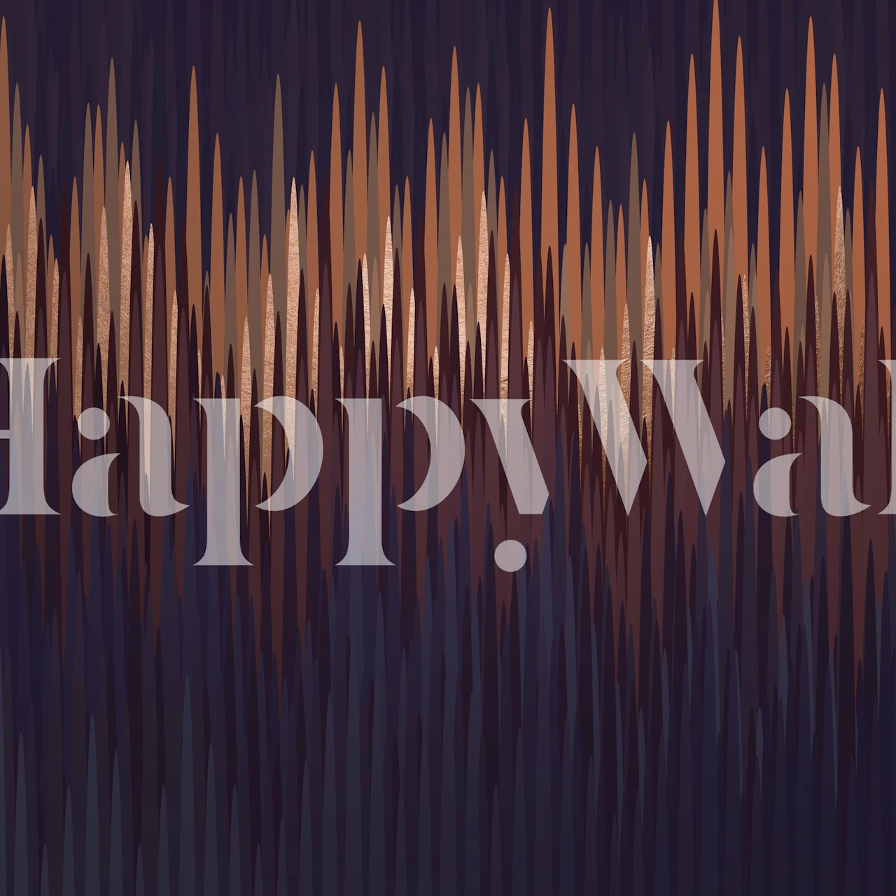Geometric spikes in brown, orange, and dark tones wallpaper