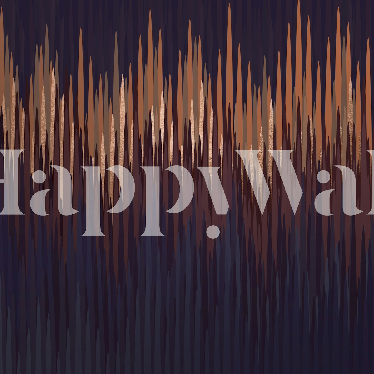 Geometric spikes in brown, orange, and dark tones wallpaper