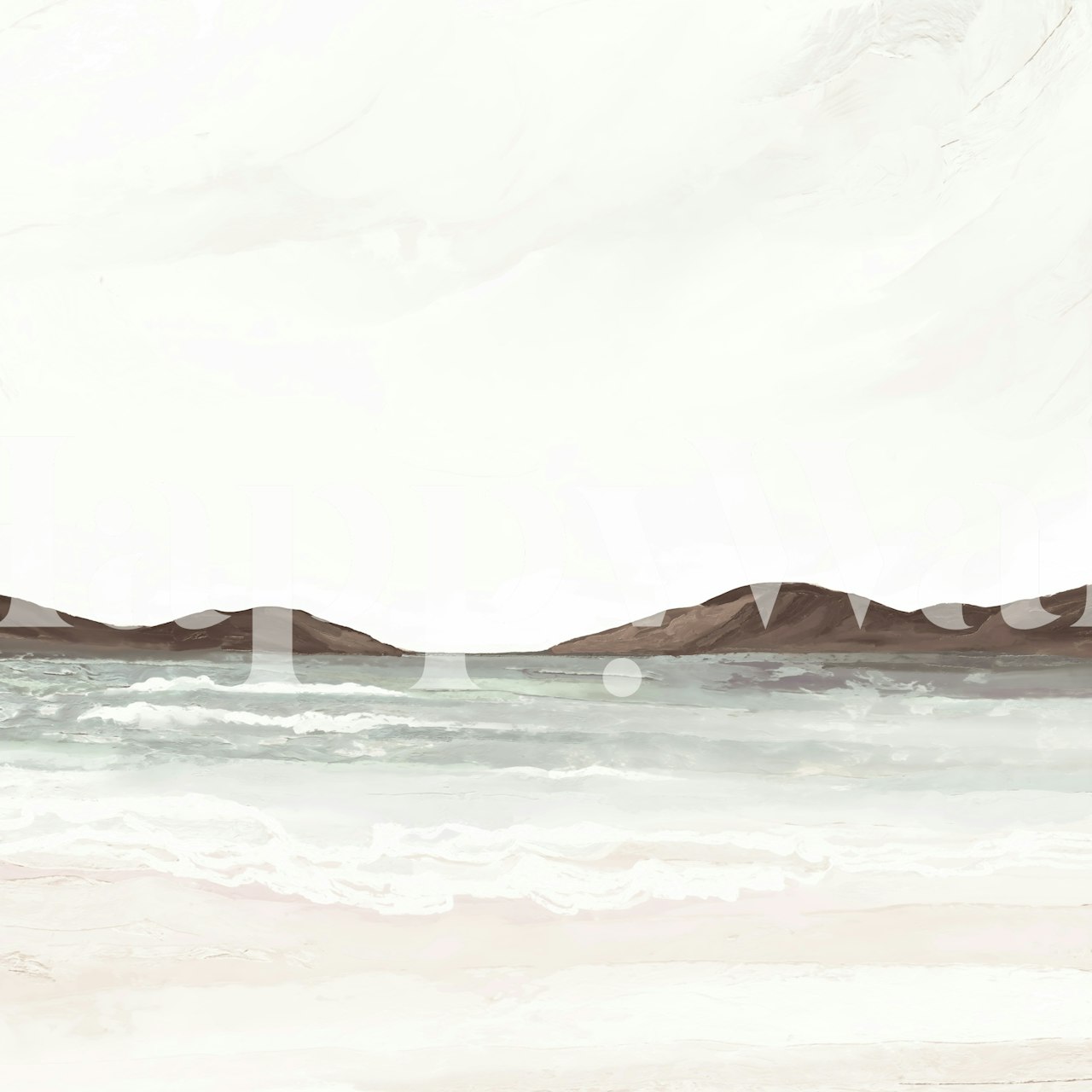 Tapeta Serene Coastal Scene u sobi