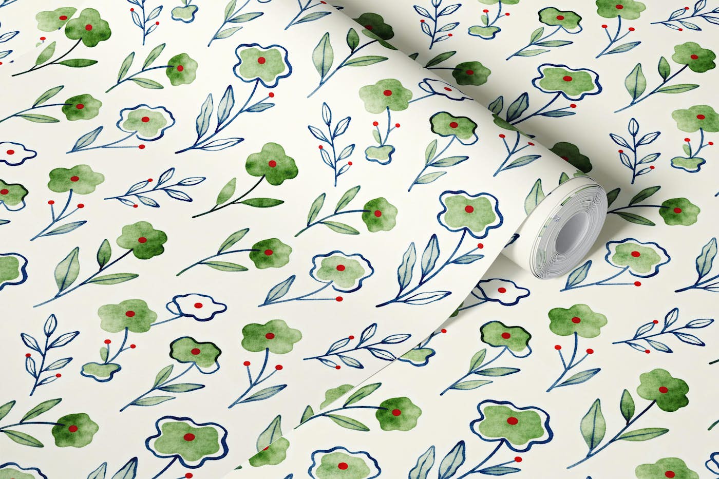 Floral Dreamscape wallpaper roll