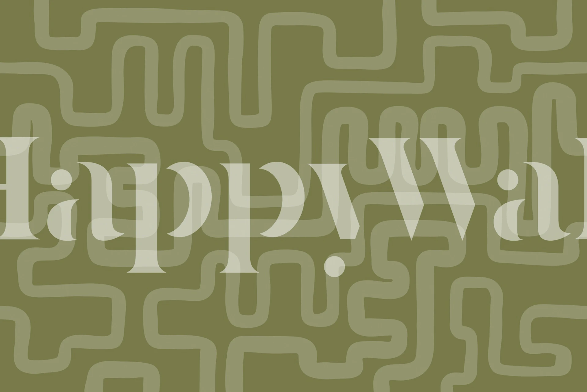 Curved Lines Olive tapet i et rom