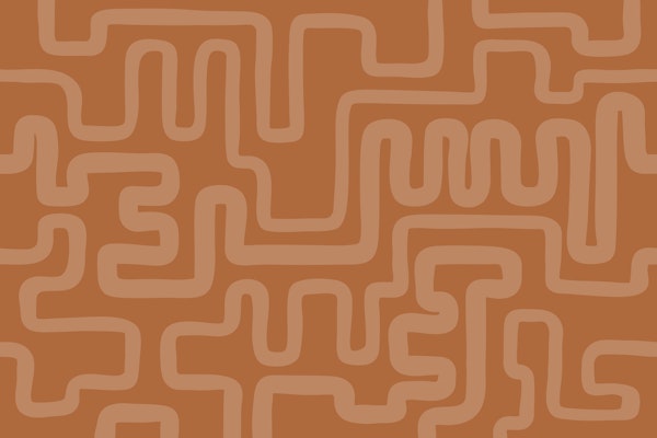 Curved Lines Terracotta