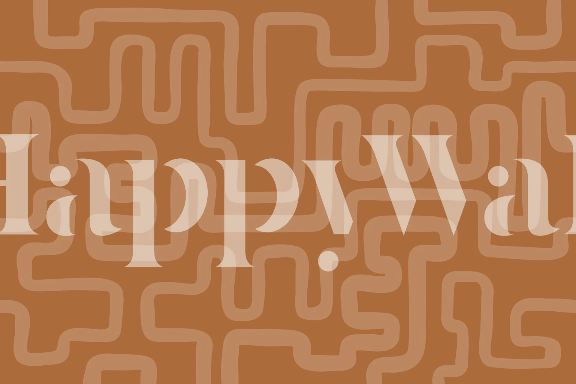 Tapeta Curved Lines Terracotta w pokoju