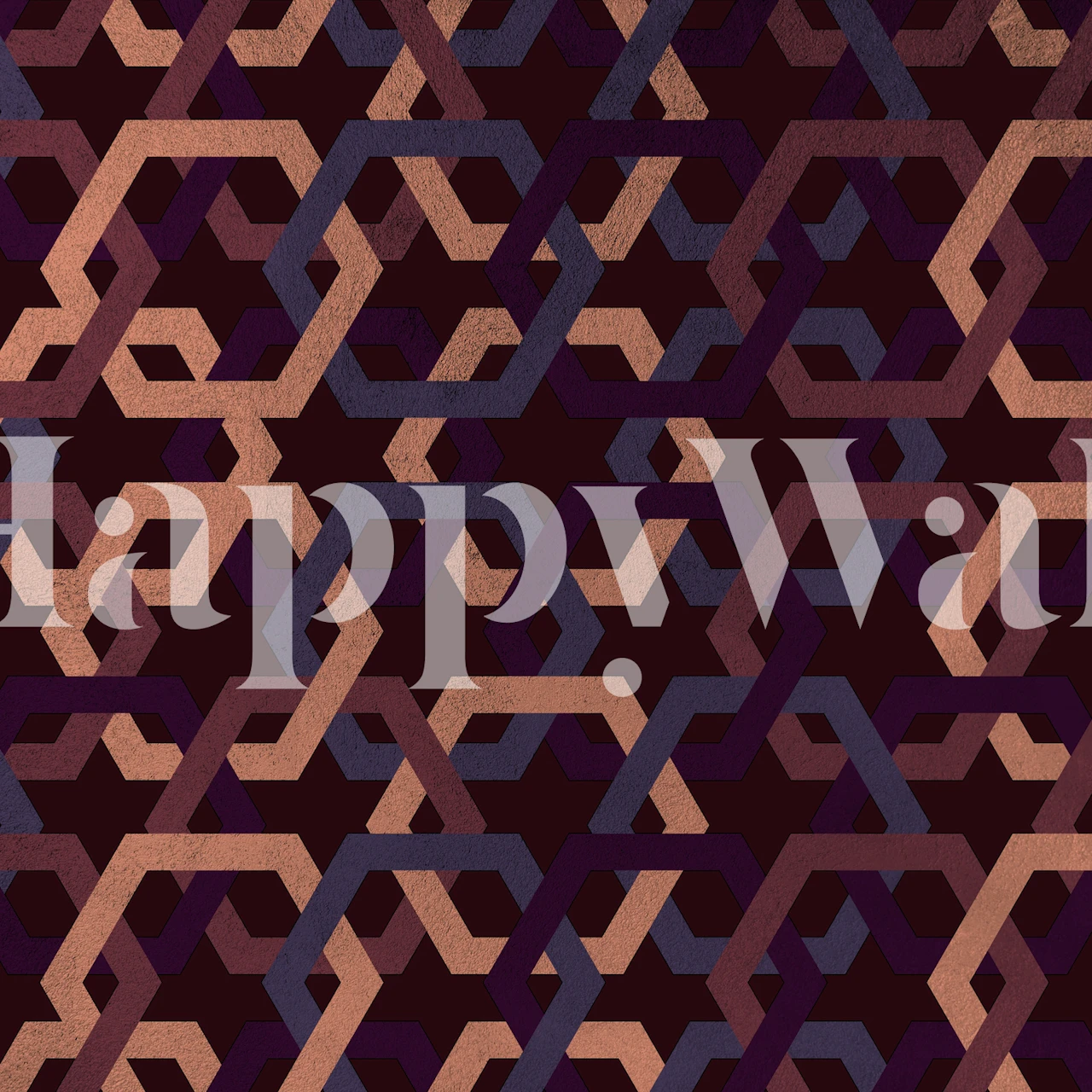 Patrón geométrico del Pentágono con ricos tonos de color para fotomurales