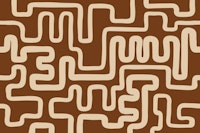Curved Lines Brown tapete