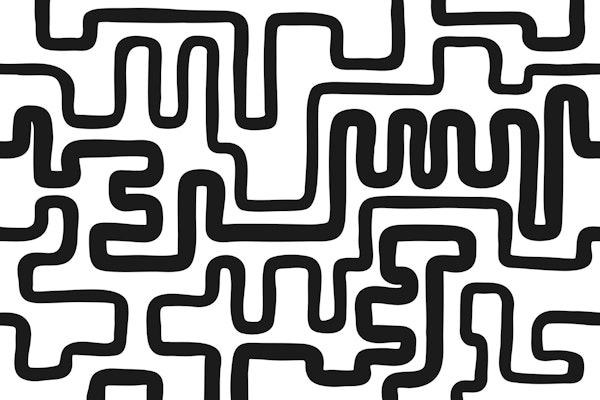 Curved Lines Black & White