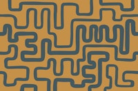 Curved Lines Petrol tapete