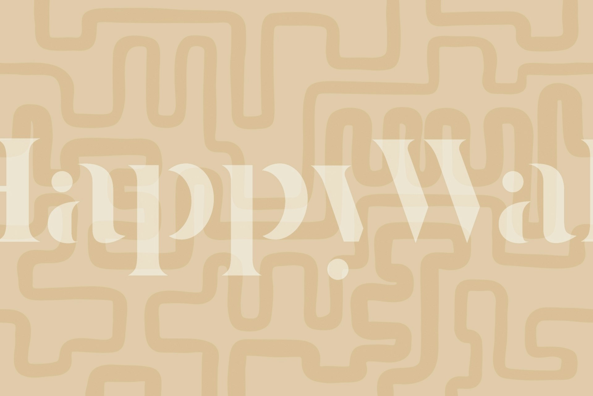 Curved Lines Sand wallpaper in a room