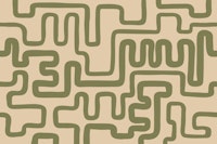 Curved Lines Green tapete