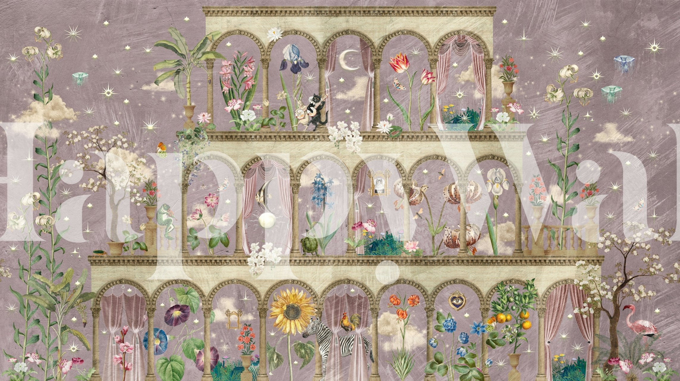 Dreamy Secret Garden wallpaper in a room