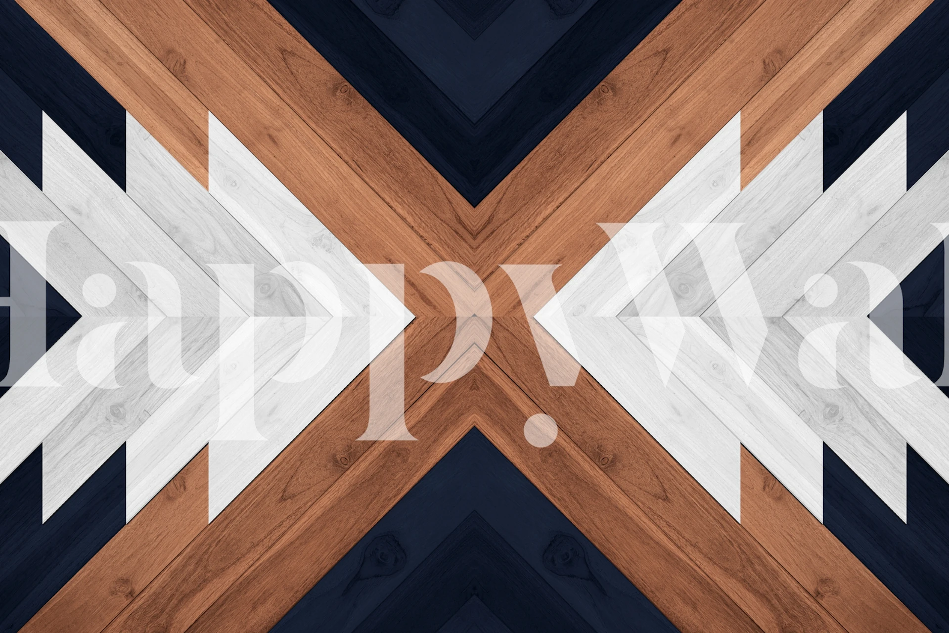 Zidna slika s uzorkom geometrijskih drvenih dasaka