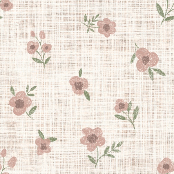 Earth tones Botanical Linen Textured