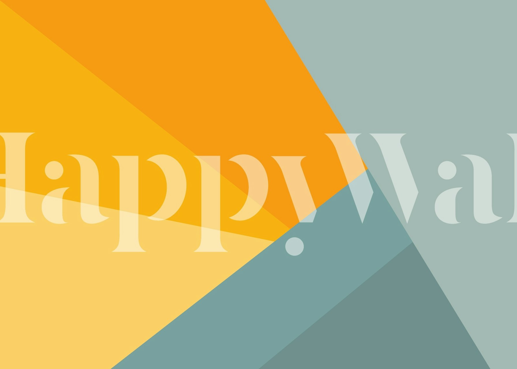 Geometric Sunrise wallpaper in una stanza moderna