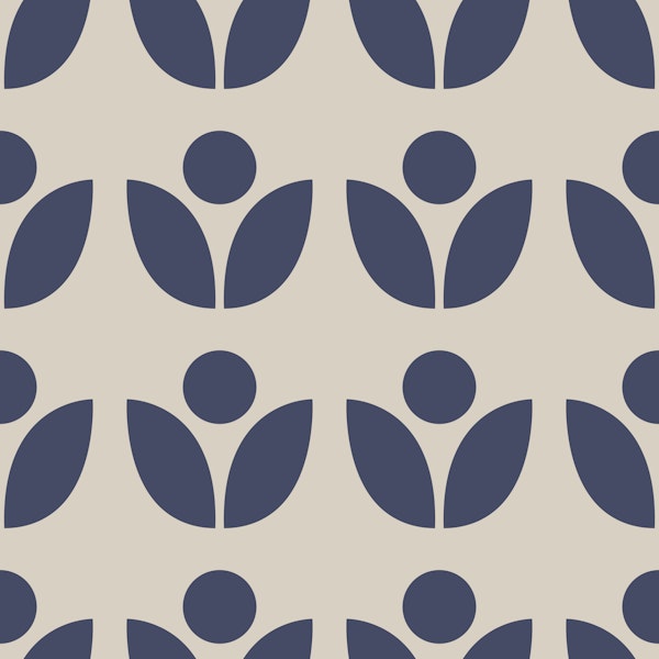 Minimalist Scandinavian Geometric in Navy