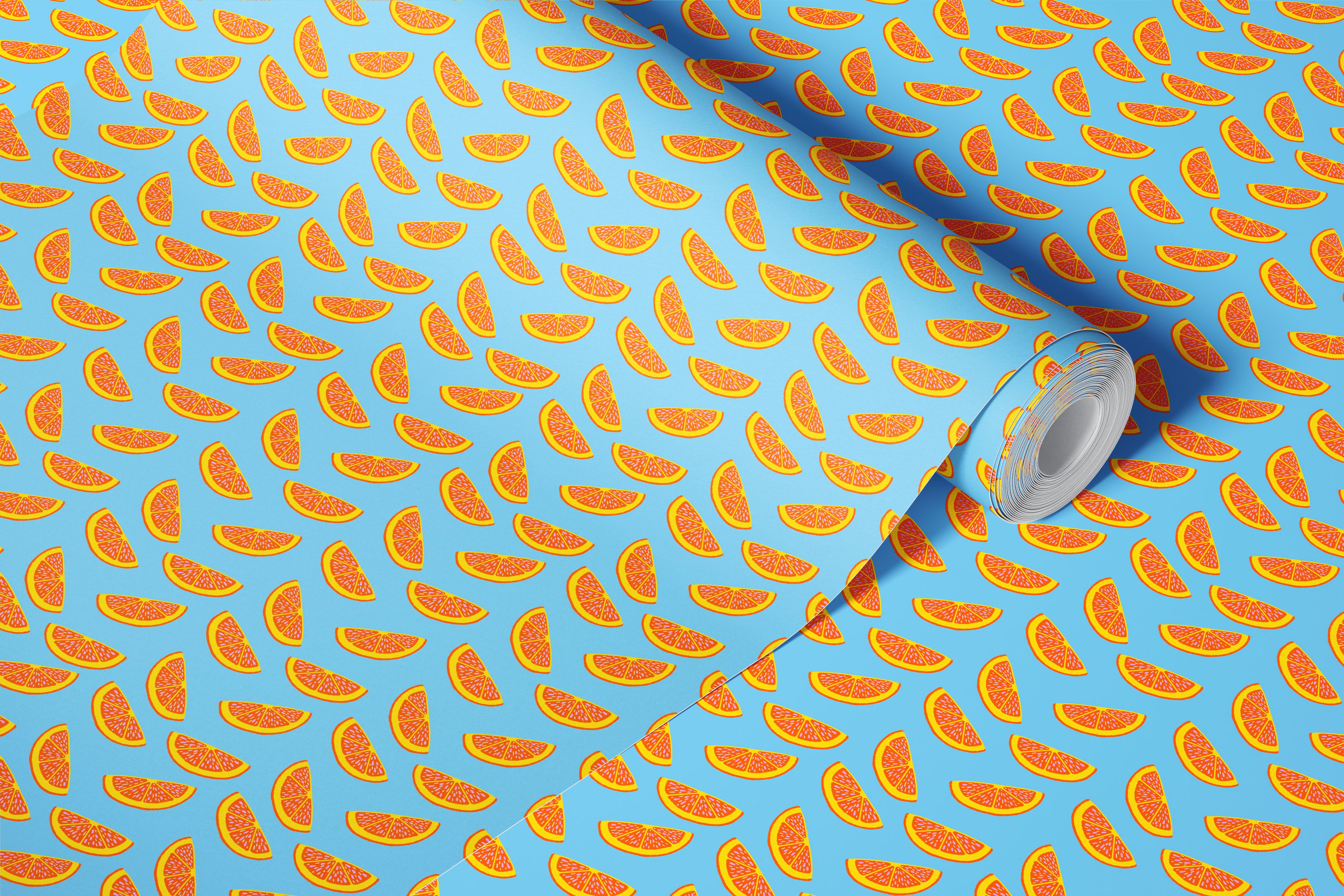Vibrant Orange Delight wallpaper pattern