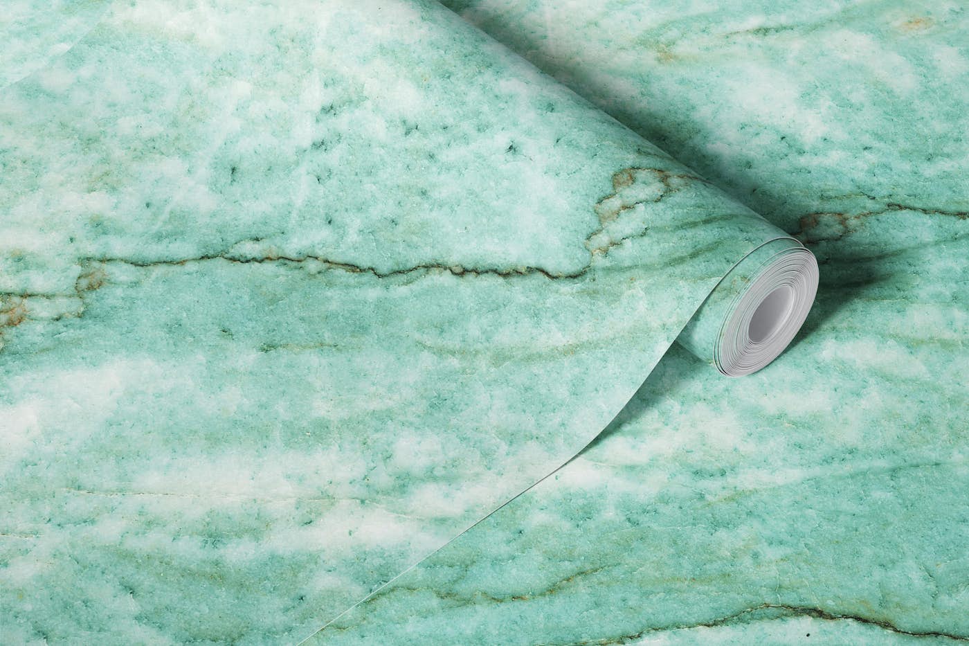 Aqua Green Marble Stone wallpaper roll